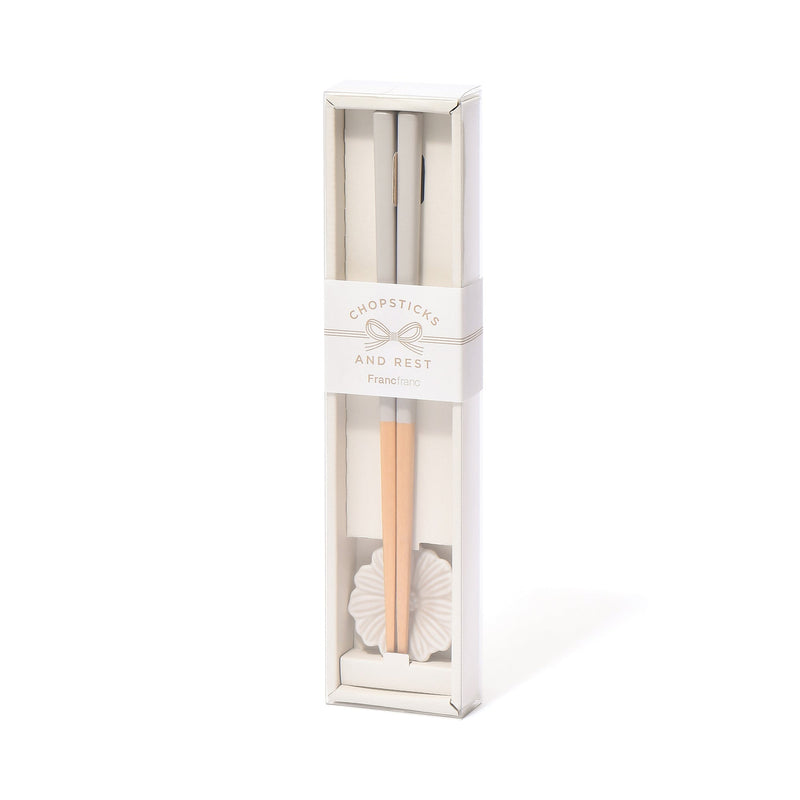 CHOPSTICKS & REST GIFTSET  IVORY