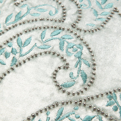 EMB BEADS ORNAMENT CUSHION COVER 450 x 450 BLUE