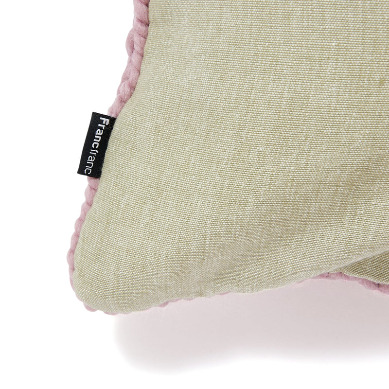 KNIT POM POM CUSHION COVER 450 x 450 PURPLE