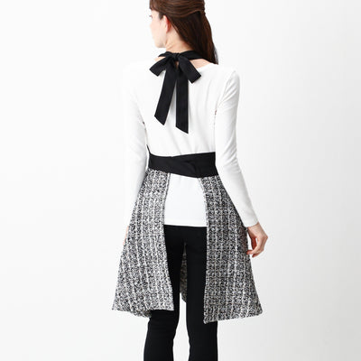 TWEED FULL APRON BLACK