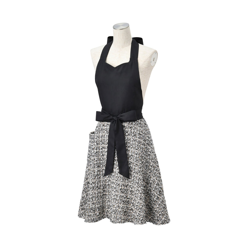 TWEED FULL APRON BLACK