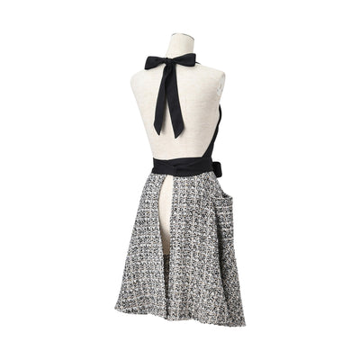 TWEED FULL APRON BLACK