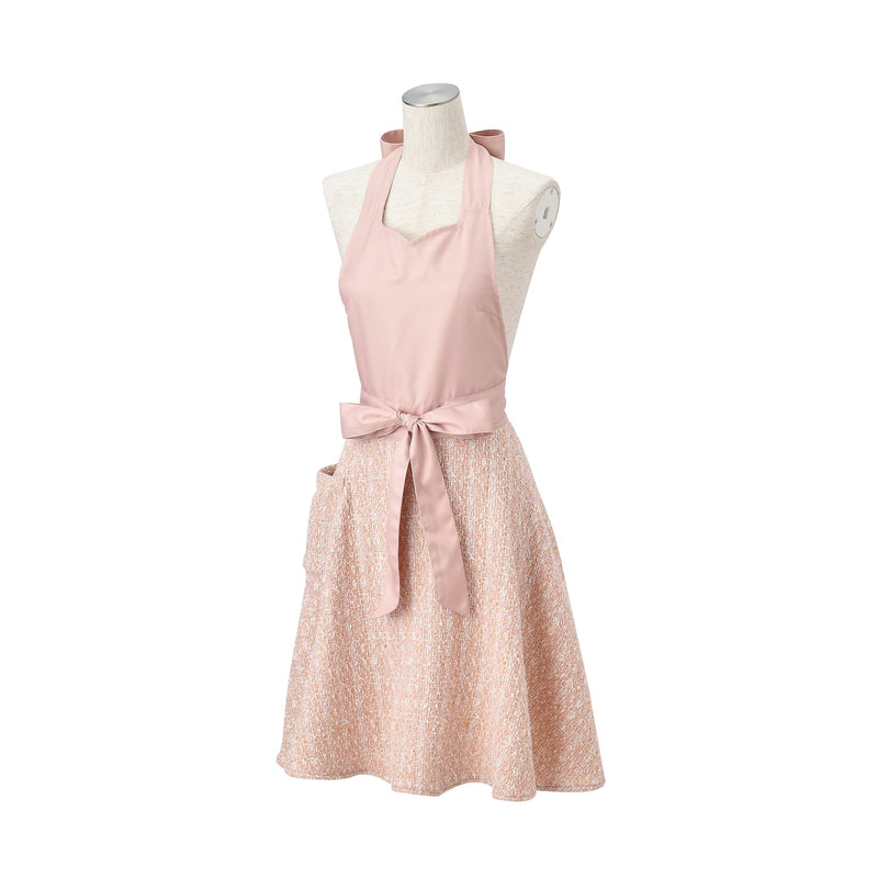 TWEED FULL APRON PINK