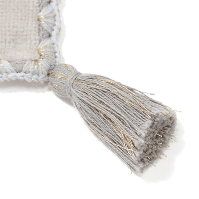 INITIAL HANDKERCHIEF TOWEL FLOWER A  LIGHANDKERCHIEF TOWEL GRAY