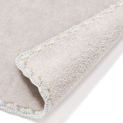 INITIAL HANDKERCHIEF TOWEL FLOWER H  LIGHANDKERCHIEF TOWEL GRAY