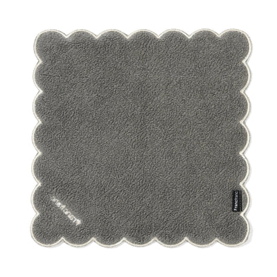 QUILTSCALLOPS HANDKERCHIEF TOWEL  GRAY