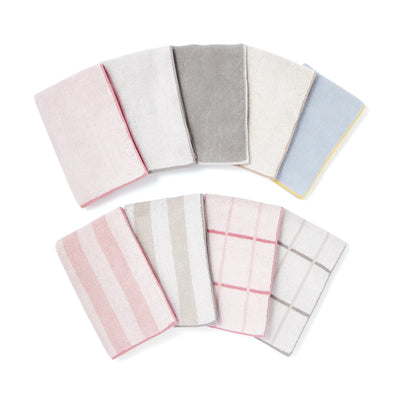 MINI BATH TOWEL STRIPE  PINK