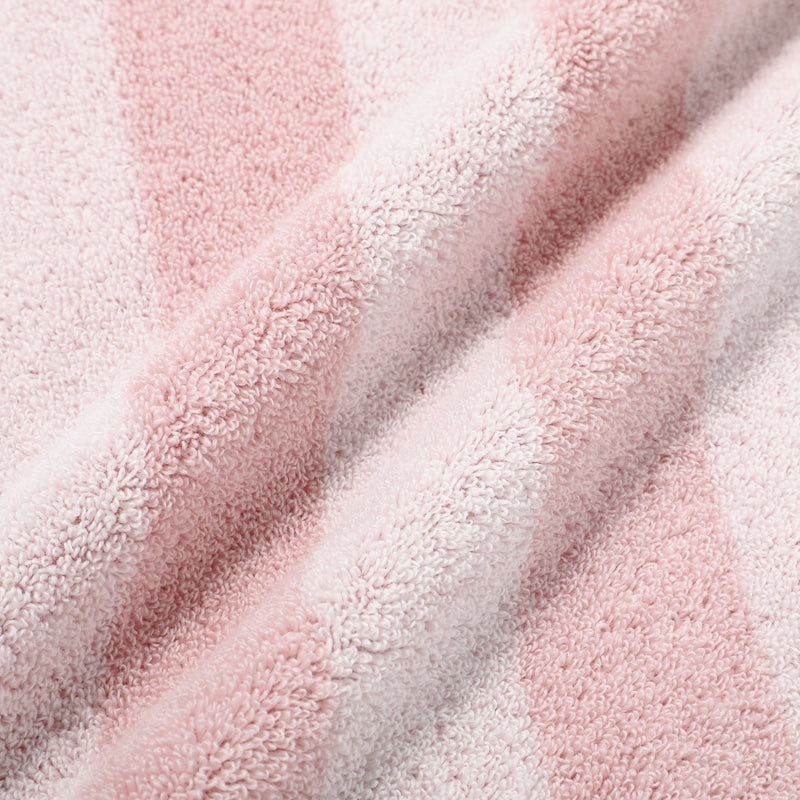 MINI BATH TOWEL STRIPE  PINK