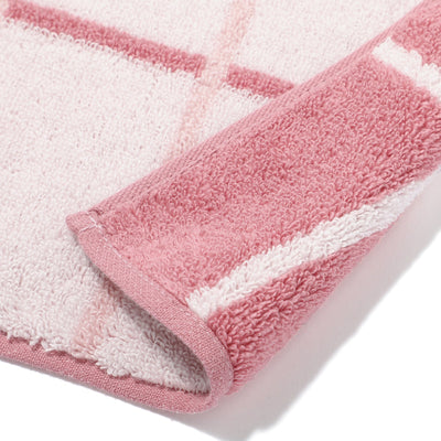 MINI BATH TOWEL PLAID  PINK