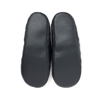 POCKETABLE ROOMSHOES  QUILTED BLACK