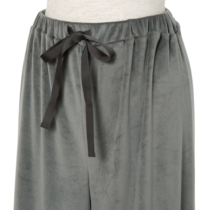 STRETCH VELOUR PAJAMA  DARK GRAY