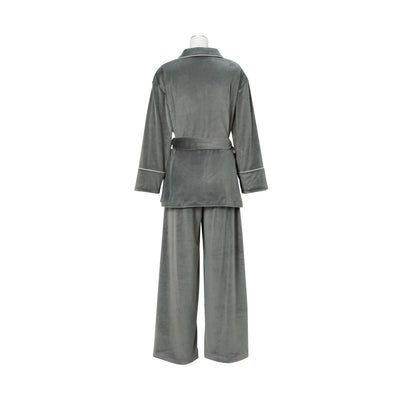 STRETCH VELOUR PAJAMA  DARK GRAY