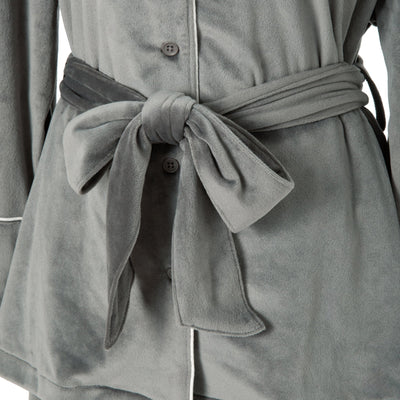 STRETCH VELOUR PAJAMA  DARK GRAY