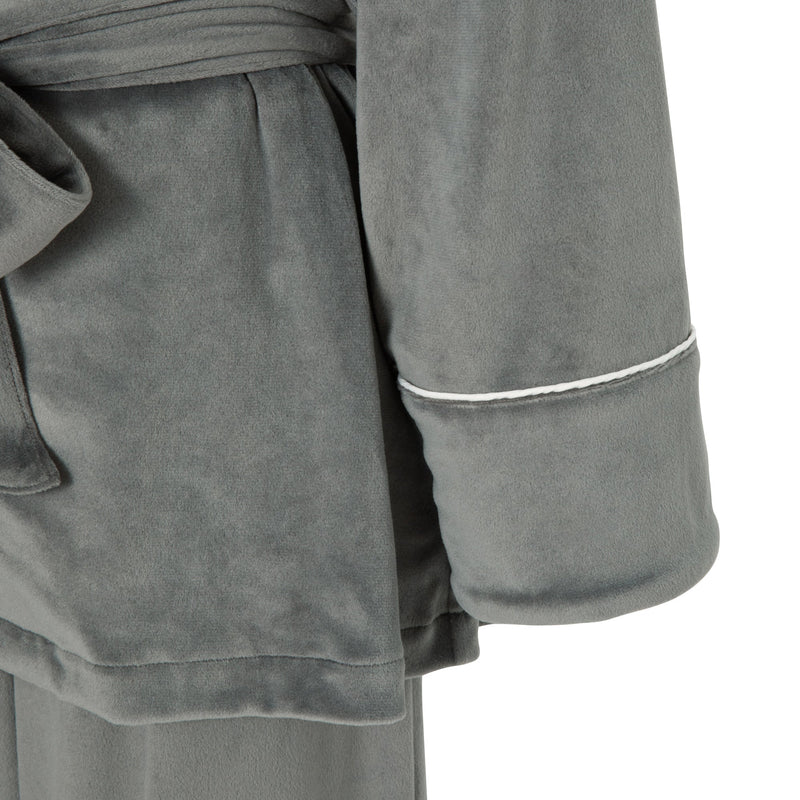 STRETCH VELOUR PAJAMA  DARK GRAY