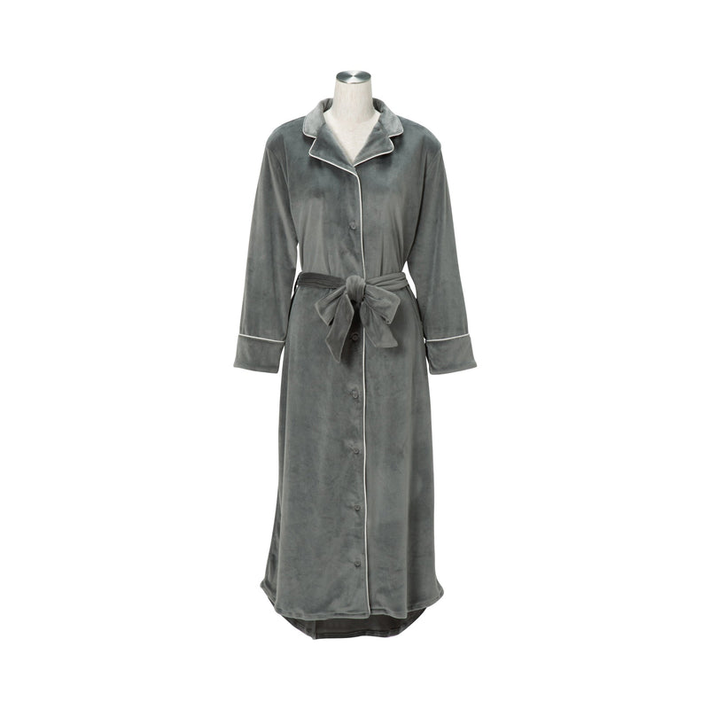 STRETCH VELOUR ONE PIECE  DARK GRAY