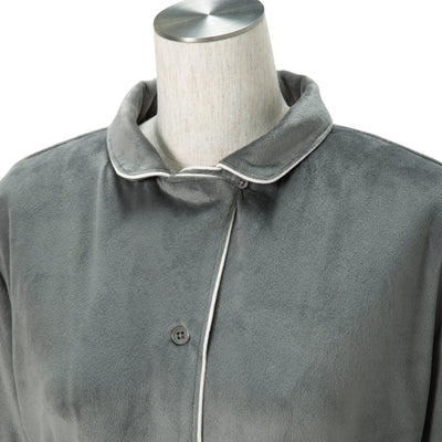 STRETCH VELOUR ONE PIECE  DARK GRAY