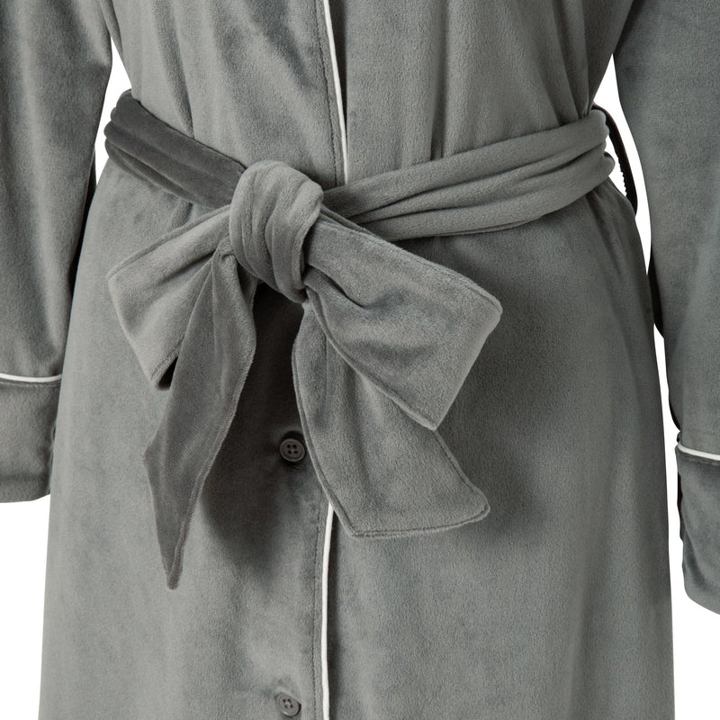 STRETCH VELOUR ONE PIECE  DARK GRAY