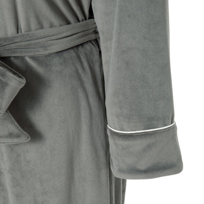 STRETCH VELOUR ONE PIECE  DARK GRAY