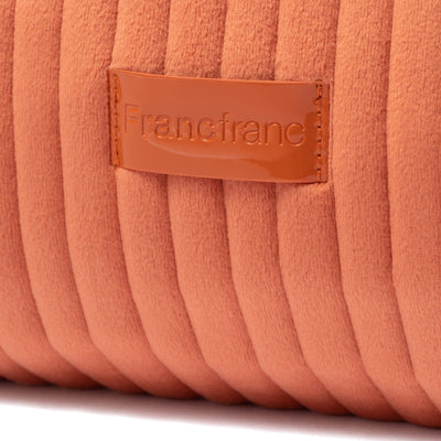 STRIPE QUILT POUCH L  ORANGE