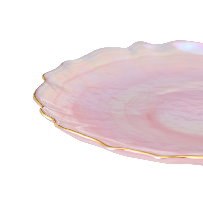 MARBLE 大理石玻璃碟 中號 粉紅色