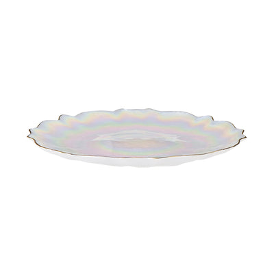 MARBLE 大理石玻璃碟 大號 白色