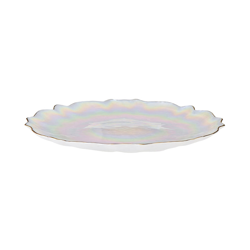 MARBLE 大理石玻璃碟 大號 白色