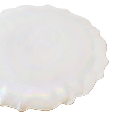 MARBLE 大理石玻璃碟 大號 白色