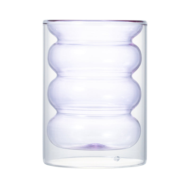 BUBBLE雙層玻璃杯 紫色