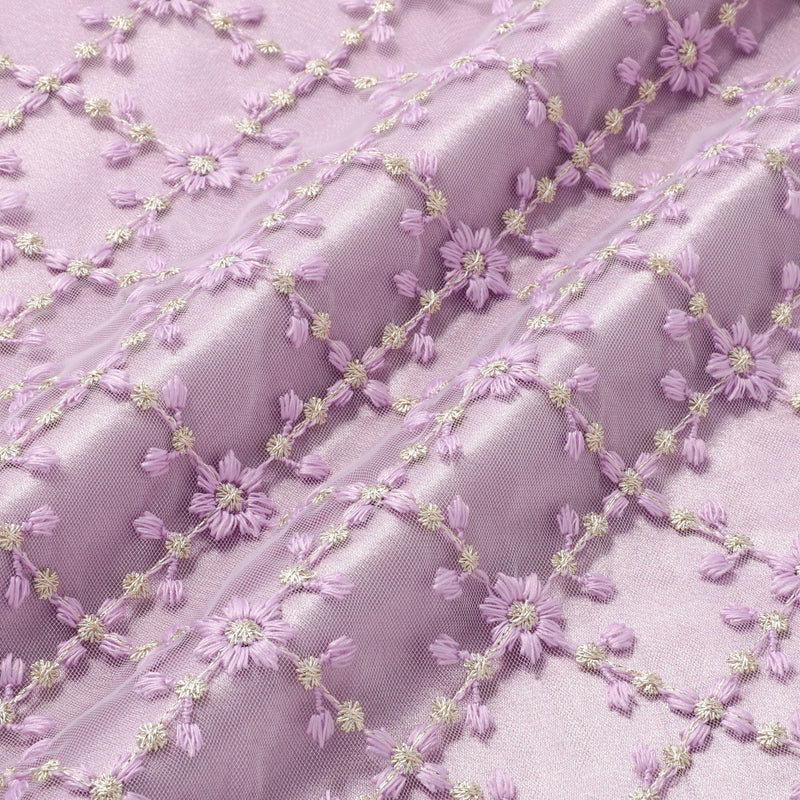 TULLE 薄紗花咕臣套 450 x 450 淺紫色