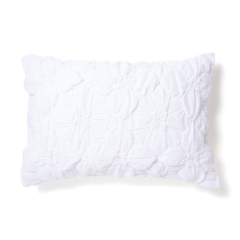 FLOWER QUILT枕套 500 x 700 白色