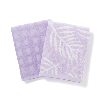 23SS VALE 浴巾 棕櫚葉圖案 紫色