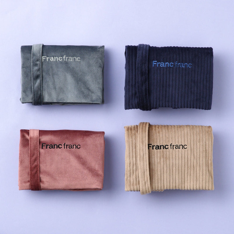 LOGO TOTE BAG VELOUR SMALL BROWN