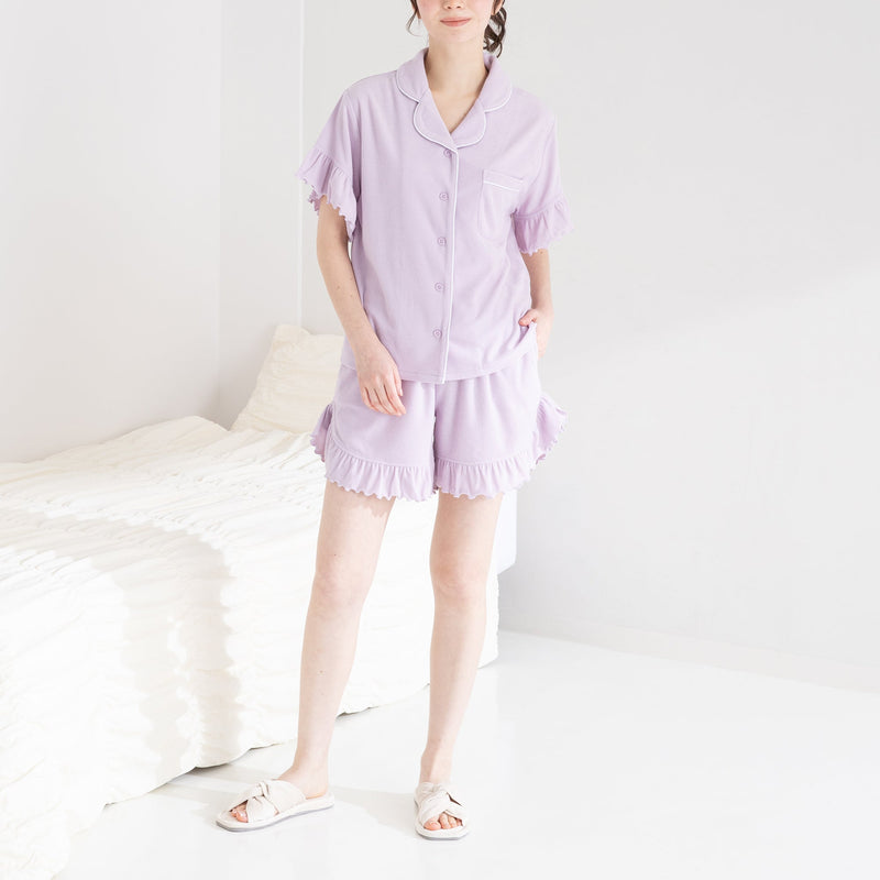XYLITOL PILE 短袖和短褲睡衣 紫色