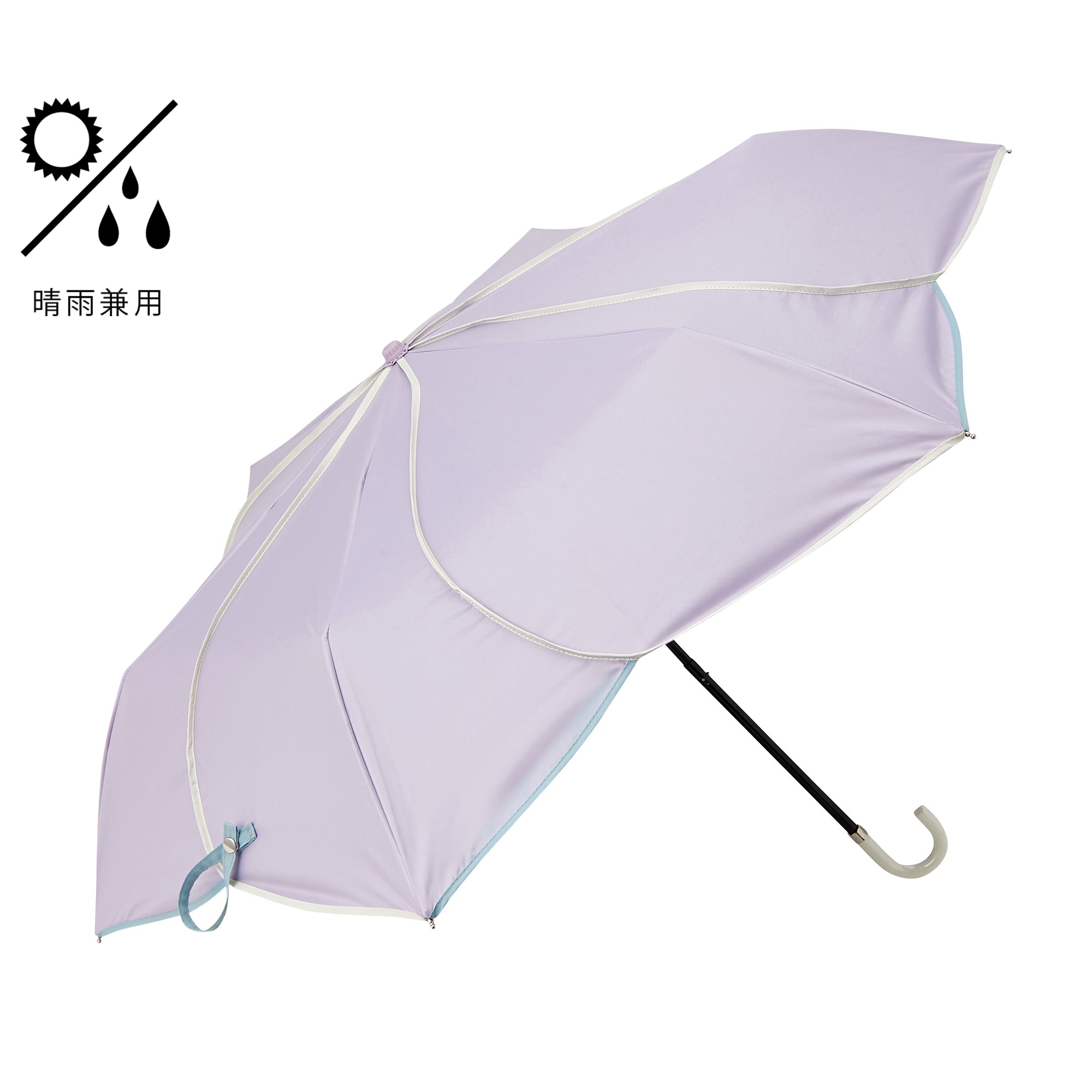 BICOLOR 雙色摺疊晴雨傘 47cm 紫色