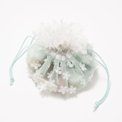 TULLE DRAWSTRING 包 粉紅色