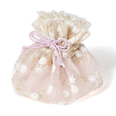 TULLE DRAWSTRING 包 粉紅色