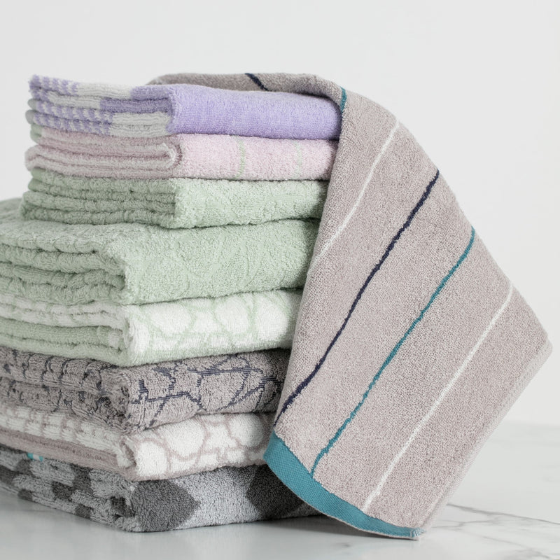 SERENO BATH TOWEL 2PSET LATTICE DARK GRAY