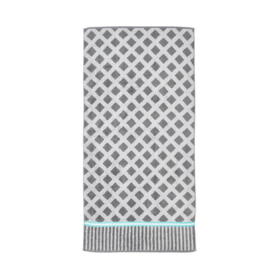 SERENO BATH TOWEL 2PSET LATTICE DARK GRAY