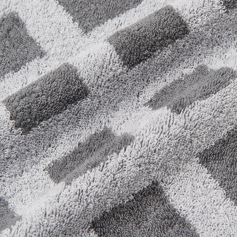 SERENO BATH TOWEL 2PSET LATTICE DARK GRAY